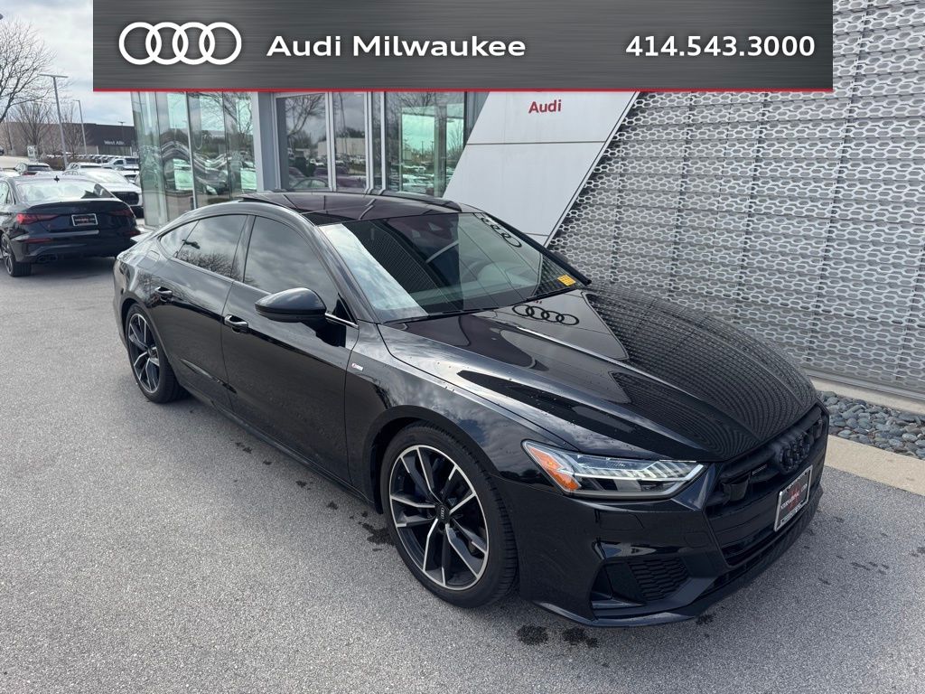 Mythos Black Metallic 2022 Audi A7 quattro Prestige 55 TFSI AWD Sedan All-Wheel Drive 7-Speed Automatic