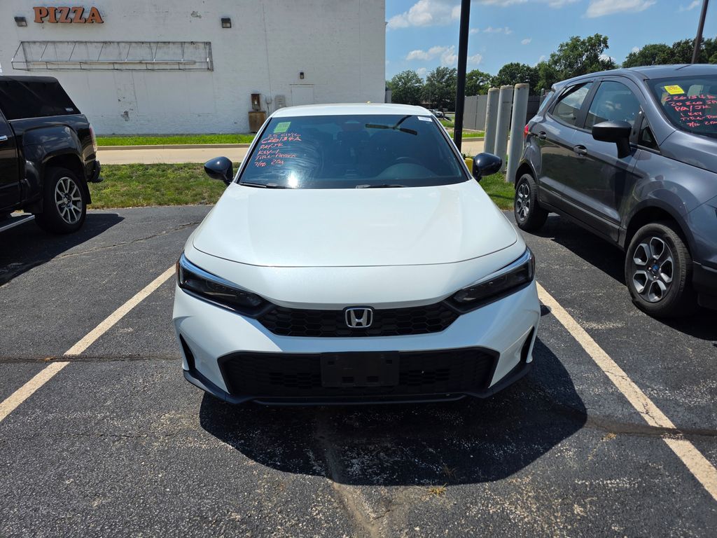 Platinum White 2025 Honda Civic Sedan Front-Wheel Drive Continuously Variable Transmission