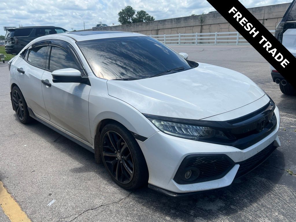 White 2020 Honda Civic Hatchback Sport Touring FWD Hatchback Front-Wheel Drive Continuously Variable Transmission