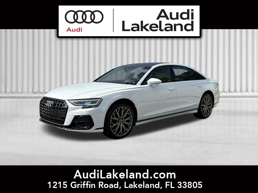 Glacier White 2026 Audi A8 Sedan All-Wheel Drive 8-Speed Automatic