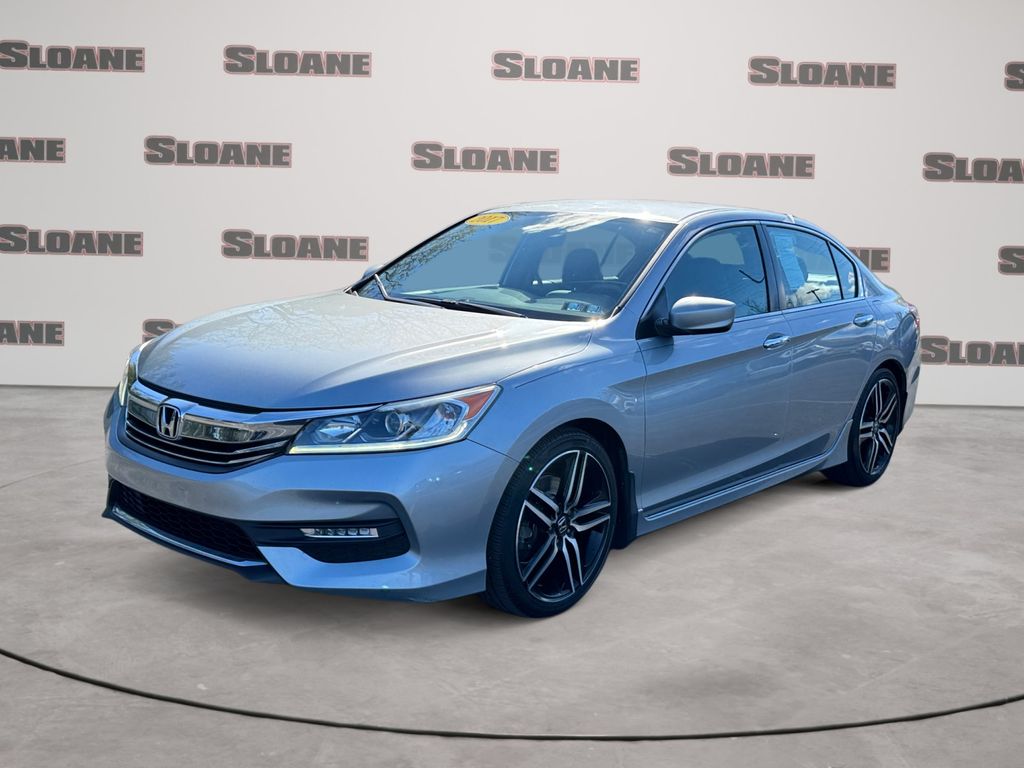 Silver 2017 Honda Accord Sport FWD Sedan Front-Wheel Drive Continuously Variable Transmission