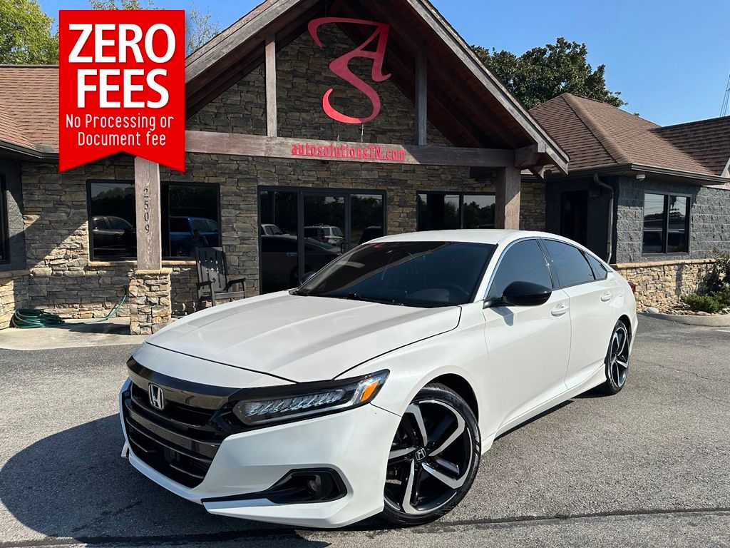 Platinum White Pearl 2022 Honda Accord Sedan Front-Wheel Drive Continuously Variable Transmission