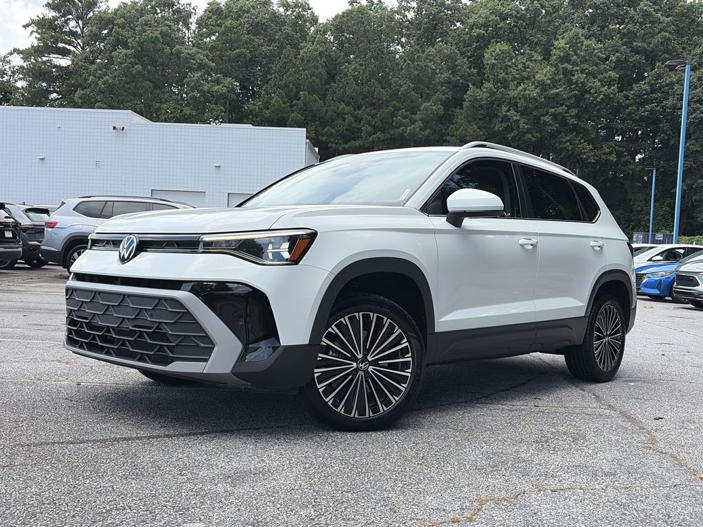 Pure White 2025 Volkswagen Taos SUV / Crossover Front-Wheel Drive 8-Speed Automatic