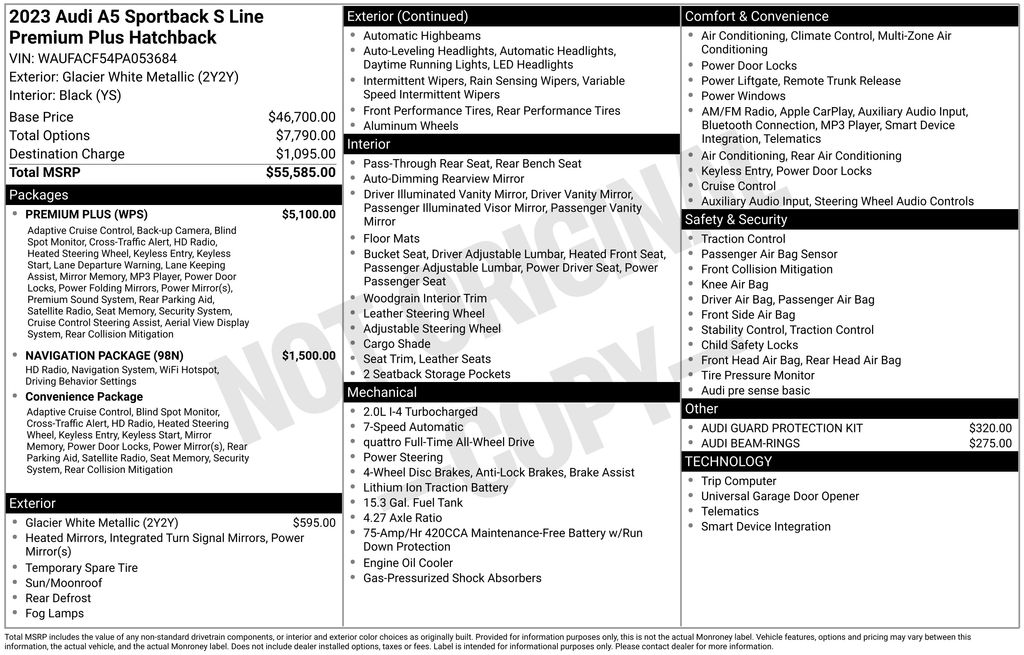 Certified Used 2023 White Audi 45 S line Premium Plus image 70