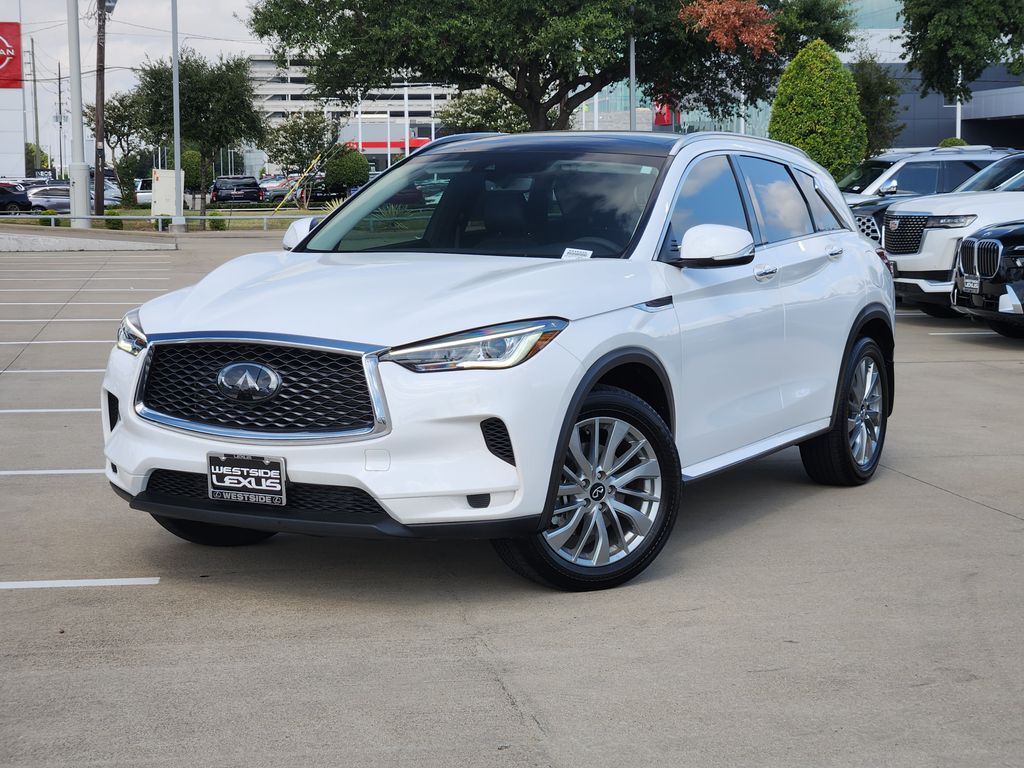 2023 INFINITI QX50 LUXE White at South Houston Nissan