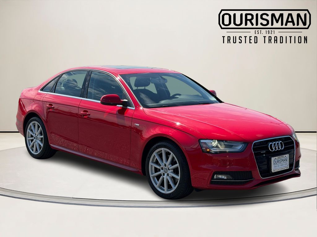 Brilliant Red 2015 Audi A4 Sedan All-Wheel Drive 8-Speed Automatic