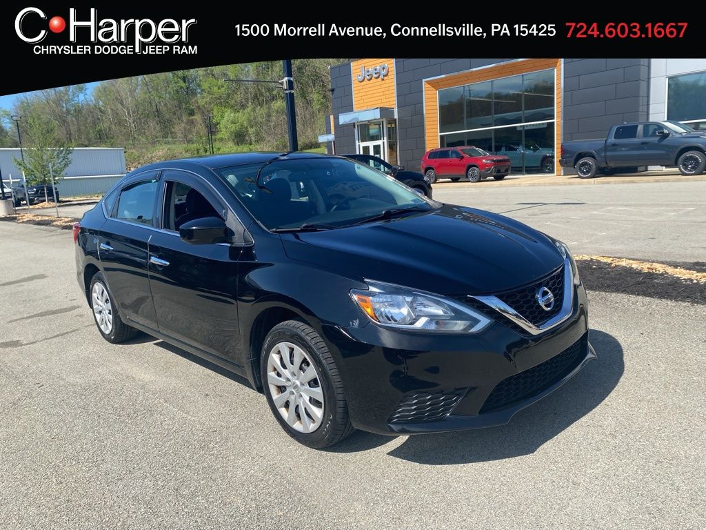 Super Black 2016 Nissan Sentra S Sedan Front-Wheel Drive Continuously Variable Transmission