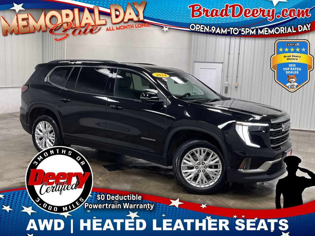 Black (Ebony Twilight Metallic) 2024 GMC Acadia Elevation AWD SUV / Crossover Four-Wheel Drive 8-Speed Automatic