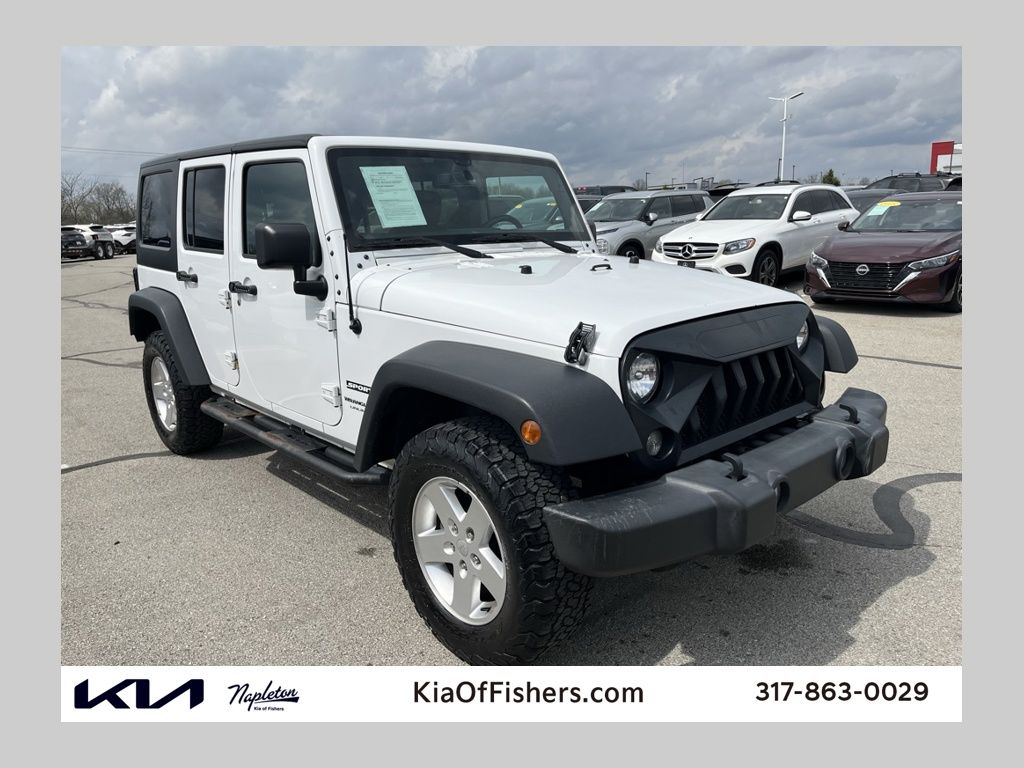 Bright White Clearcoat 2018 Jeep Wrangler JK Unlimited Sport 4WD SUV / Crossover Four-Wheel Drive 5-Speed Automatic
