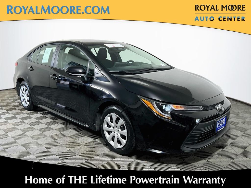 Midnight Black Metallic 2025 Toyota Corolla Sedan Front-Wheel Drive Continuously Variable Transmission