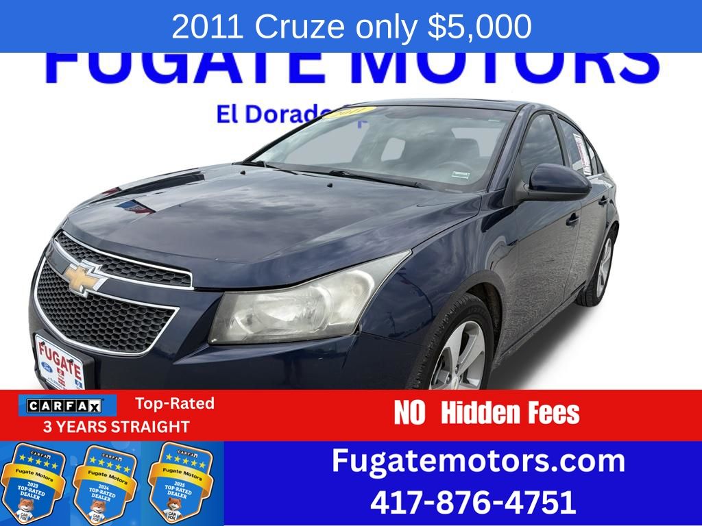 Imperial Blue Metallic 2011 Chevrolet Cruze Sedan Front-Wheel Drive 6-Speed Automatic Overdrive
