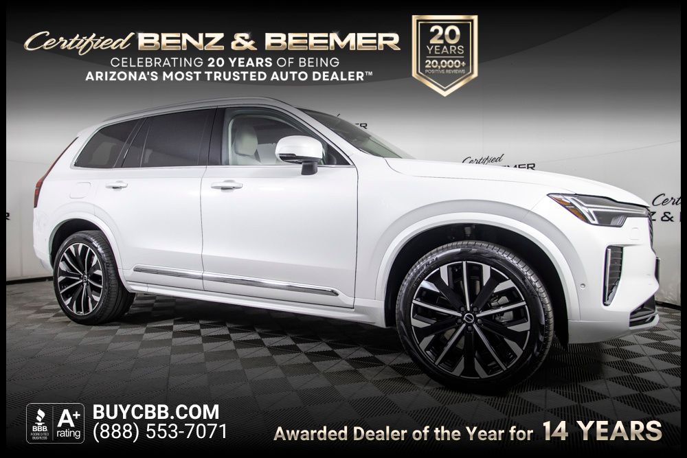 Crystal White Pearl 2026 Volvo XC90 Recharge T8 Ultra 7-Passenger eAWD SUV / Crossover All-Wheel Drive Automatic