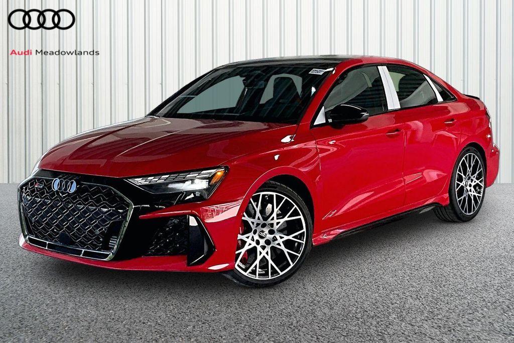 Progressive Red Metallic 2026 Audi RS 3 Sedan All-Wheel Drive 7-Speed Automatic
