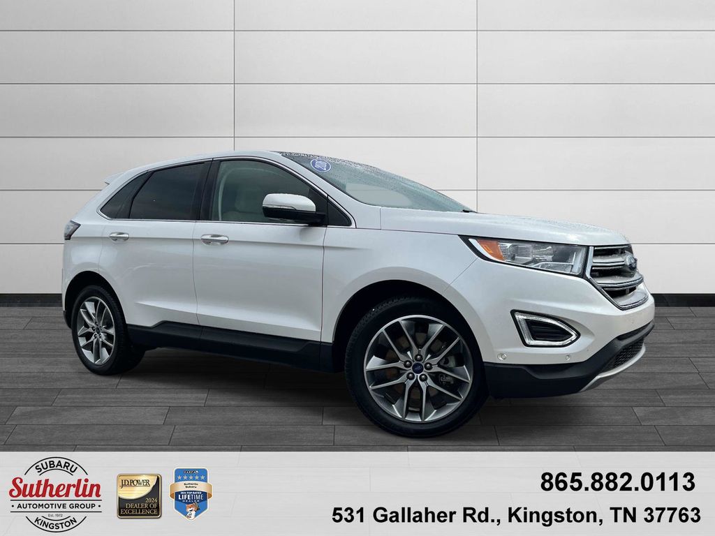 White Platinum Clearcoat Metallic 2016 Ford Edge SUV / Crossover All-Wheel Drive 6-Speed Automatic