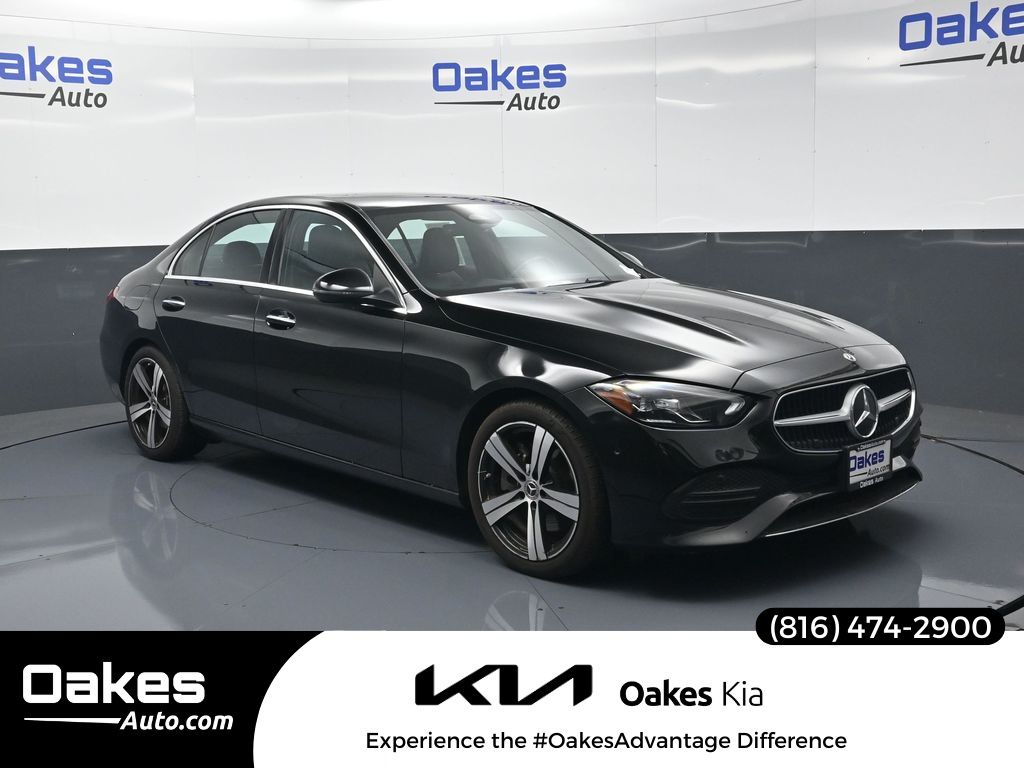 Obsidian Black Metallic 2025 Mercedes-Benz C-Class Sedan All-Wheel Drive 9-Speed Automatic