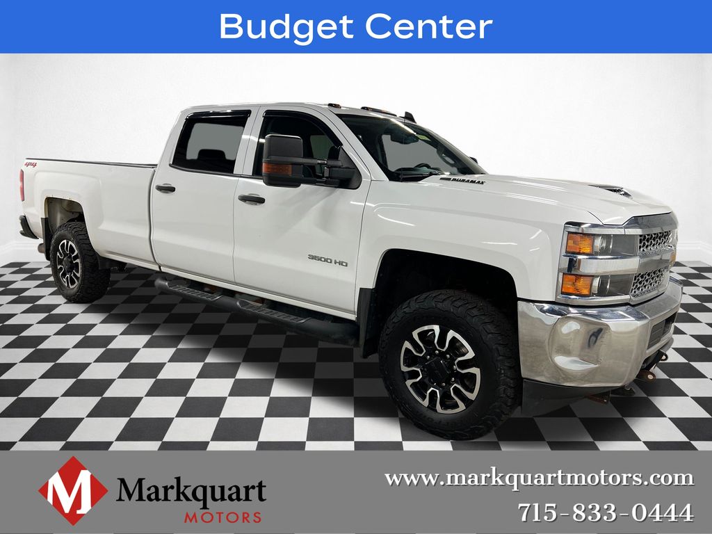 Summit White 2019 Chevrolet Silverado 3500HD Work Truck Crew Cab 4WD Pickup Truck Four-Wheel Drive 6-Speed Automatic