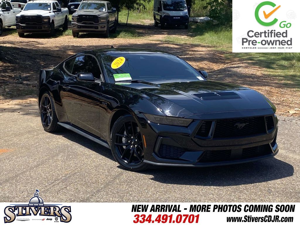 Shadow Black 2024 Ford Mustang Coupe Rear-Wheel Drive Automatic