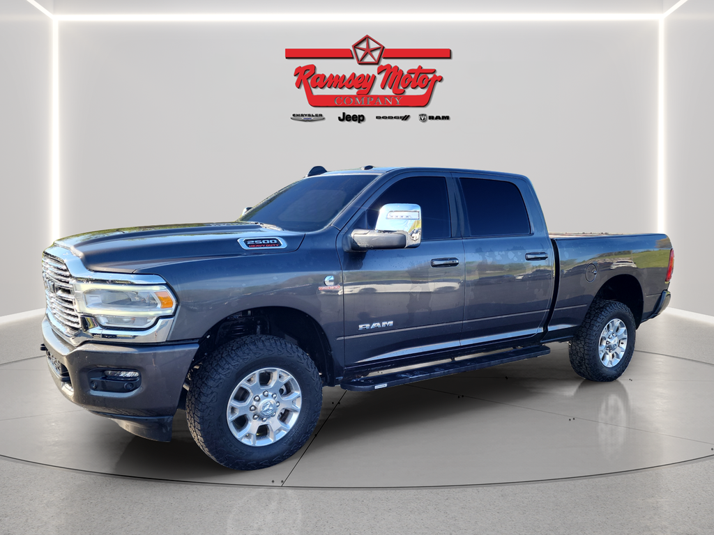 Gray (Granite Crystal Metallic Clearcoat) 2024 RAM 2500 Laramie Crew Cab 4WD Pickup Truck Four-Wheel Drive 6-Speed Automatic