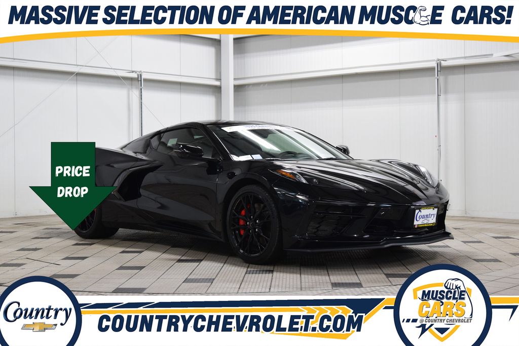 Black 2025 Chevrolet Corvette Stingray 2LT Coupe RWD Coupe Rear-Wheel Drive 8-Speed Dual Clutch