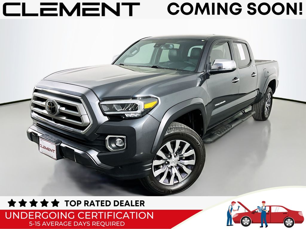 Magnetic Gray Metallic 2022 Toyota Tacoma Limited Double Cab LB 4WD Pickup Truck Four-Wheel Drive 6-Speed Automatic