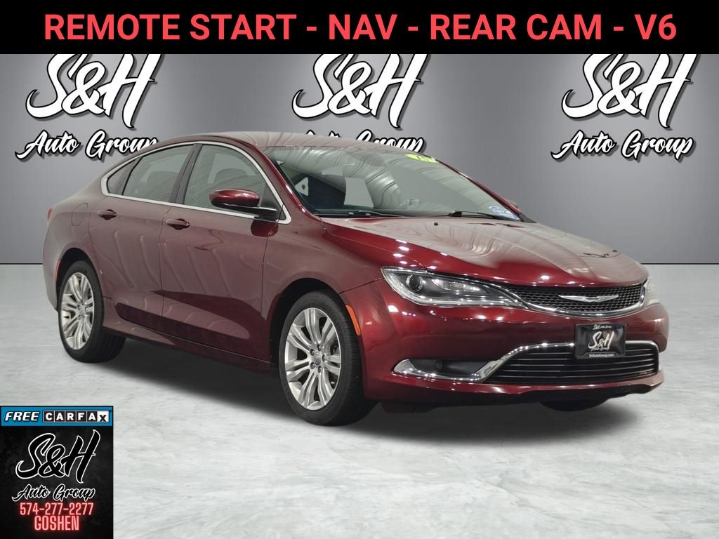Velvet Red Pearlcoat 2015 Chrysler 200 Limited Sedan FWD Sedan Front-Wheel Drive 9-Speed Automatic