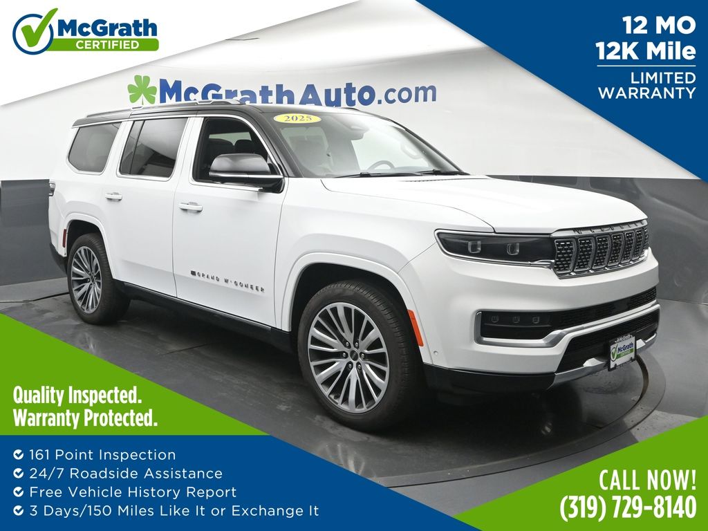 Bright White Clearcoat 2025 Jeep Grand Wagoneer SUV / Crossover Four-Wheel Drive 8-Speed Automatic