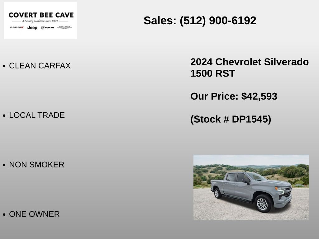 Used Car 2024 Chevrolet Silverado 1500  Rst For Sale Under $50,000 In Austin, Texas