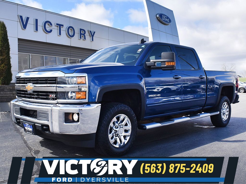 Deep Ocean Blue Metallic 2016 Chevrolet Silverado 2500HD LT Crew Cab 4WD Pickup Truck Four-Wheel Drive 6-Speed Automatic Overdrive