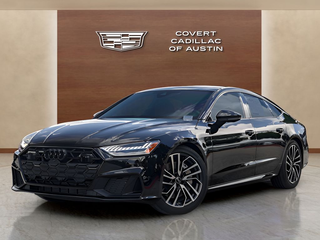 Black 2025 Audi A7 quattro Premium Plus 55 TFSI Sedan All-Wheel Drive 7-Speed Automatic