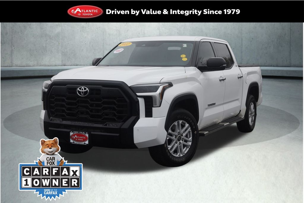 White 2022 Toyota Tundra SR5 CrewMax Cab 4WD Pickup Truck Four-Wheel Drive Automatic