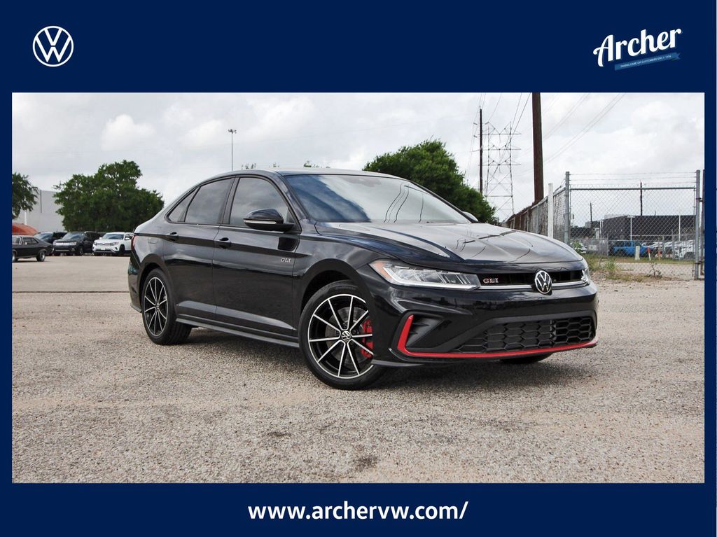 Deep Black Pearl 2026 Volkswagen Jetta GLI Autobahn FWD Sedan Front-Wheel Drive 7-Speed Dual Clutch