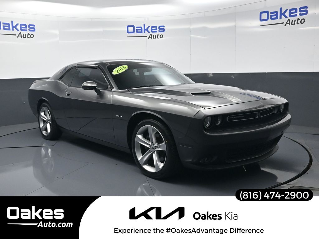 Gray (Granite Crystal Metallic Clearcoat) 2018 Dodge Challenger Coupe Rear-Wheel Drive 8-Speed Automatic