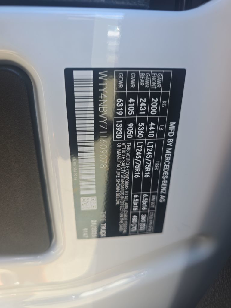 2026 Mercedes-Benz Sprinter 2500 Cargo 144 WB White at John Sisson Motors
