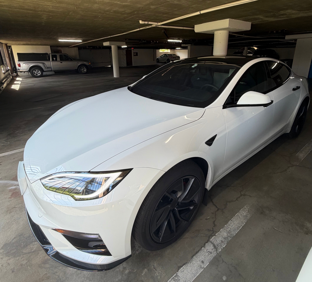Pearl White 2026 Tesla Model S Plaid AWD Sedan All-Wheel Drive 1-Speed Automatic