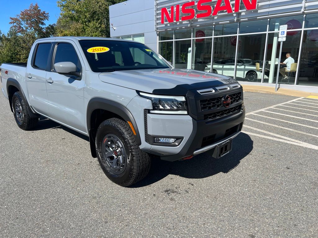 Boulder Gray Pearl 2026 Nissan Frontier Pickup Truck Four-Wheel Drive 9-Speed Automatic Overdrive