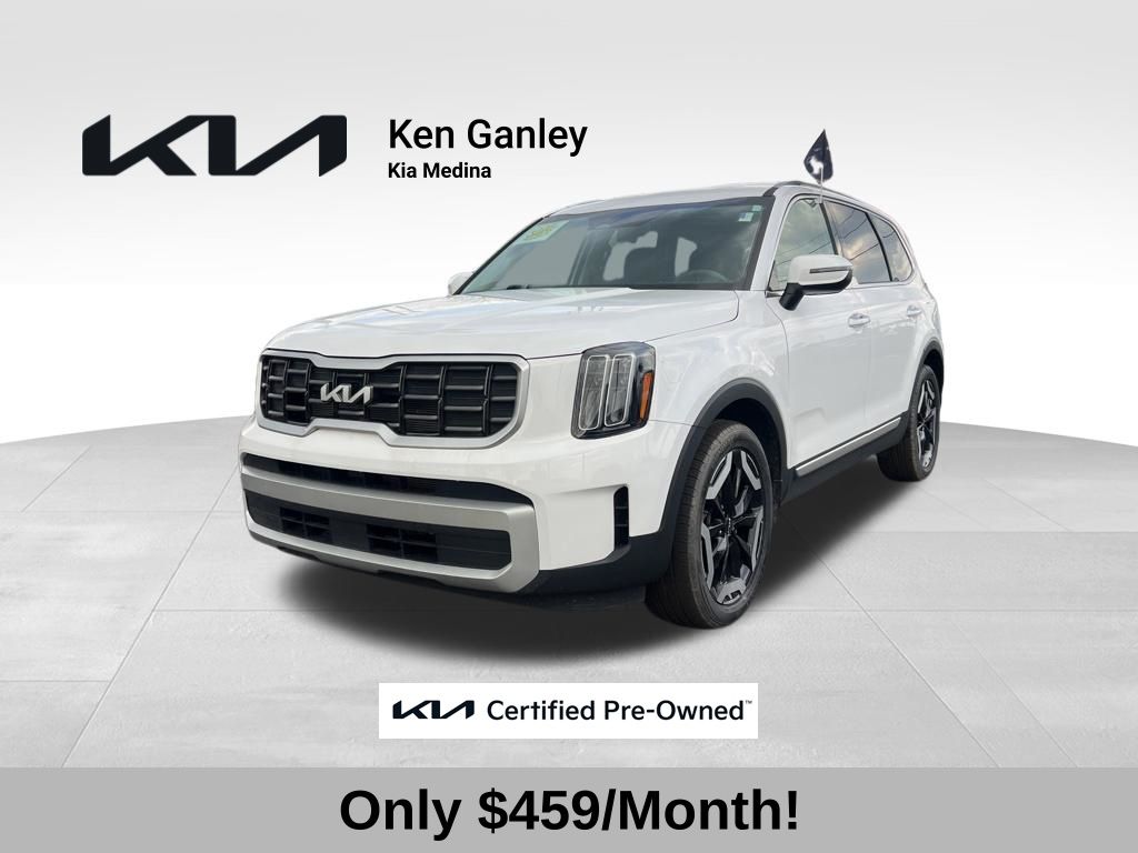 Glacial White Pearl 2024 Kia Telluride S AWD SUV / Crossover All-Wheel Drive 8-Speed Automatic