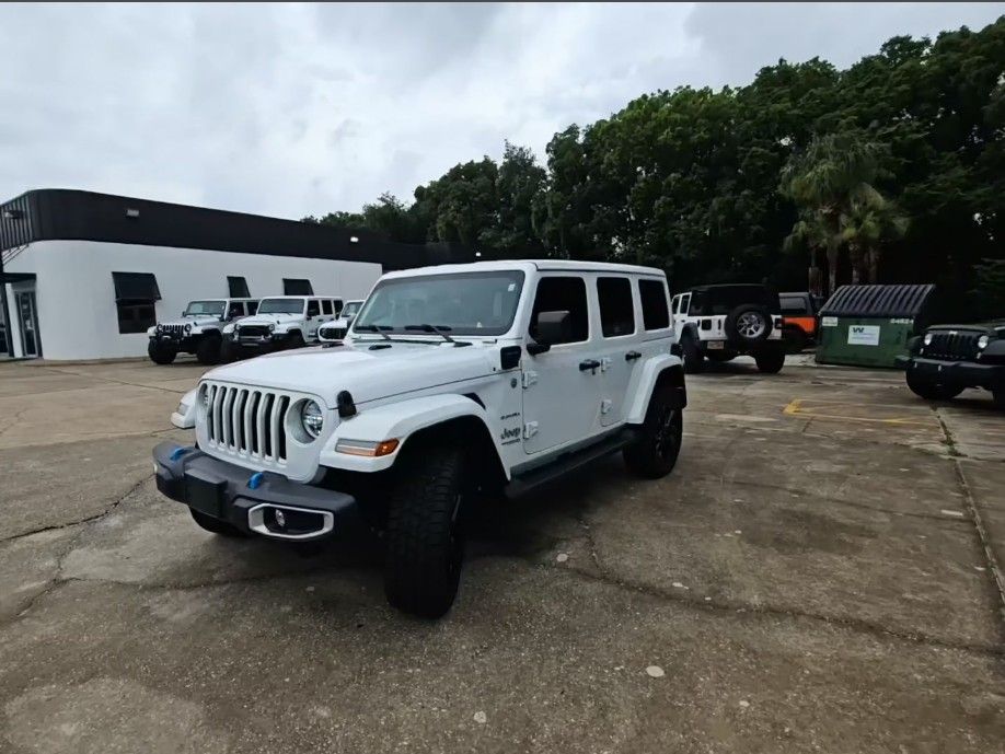 Bright White Clearcoat 2022 Jeep Wrangler 4xe SUV / Crossover Four-Wheel Drive 8-Speed Automatic