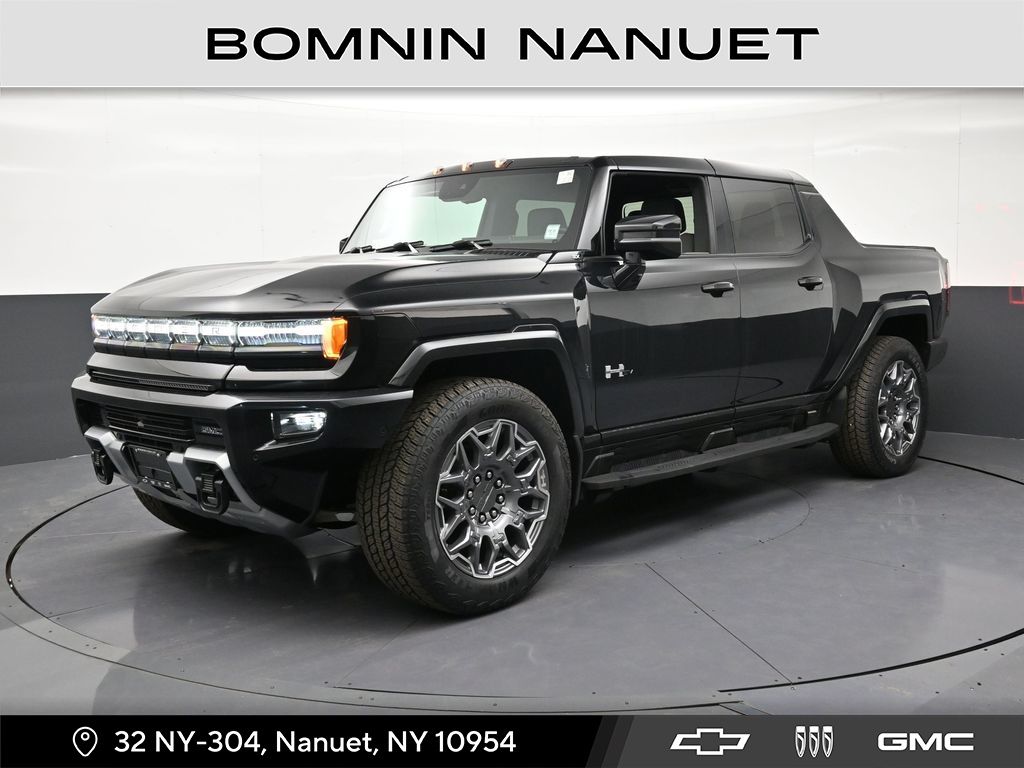Black 2025 GMC Hummer EV Pickup 3X Crew Cab AWD Pickup Truck All-Wheel Drive 1-Speed Automatic