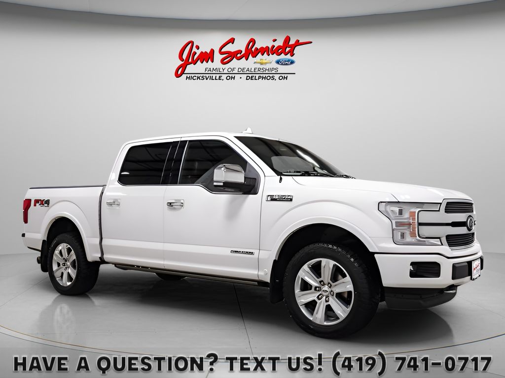 Star White Metallic Tri-Coat 2020 Ford F-150 Platinum SuperCrew 4WD Pickup Truck Four-Wheel Drive Automatic