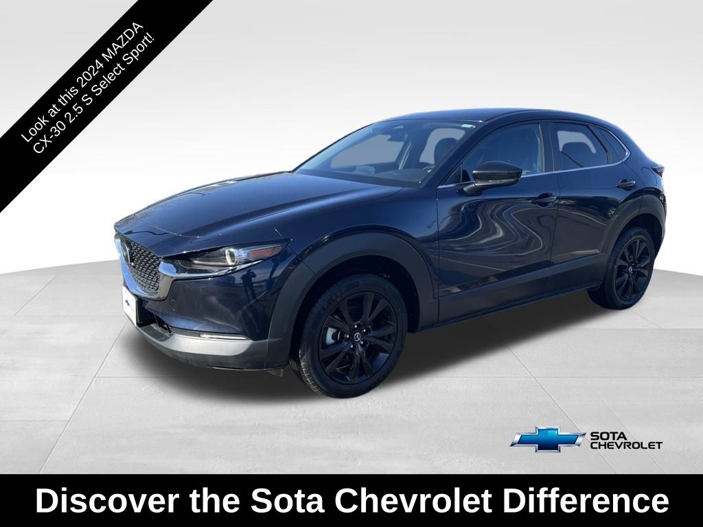 Deep Crystal Blue Mica 2024 Mazda CX-30 2.5 S Select Sport AWD SUV / Crossover All-Wheel Drive Automatic