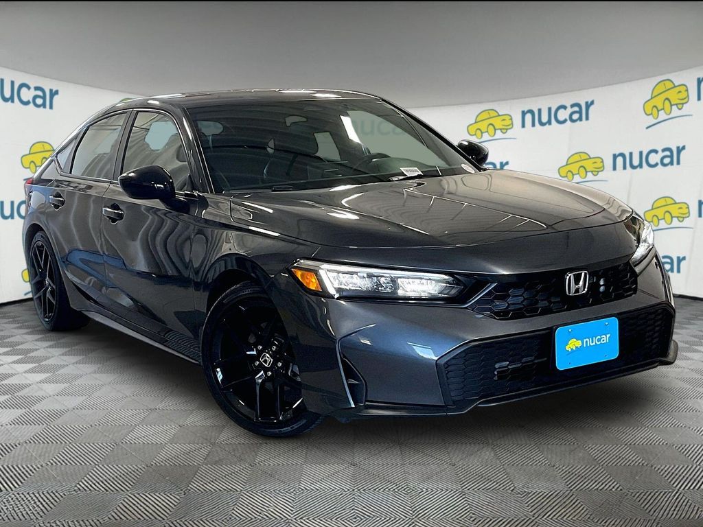 Gray 2025 Honda Civic Hatchback Hatchback Front-Wheel Drive Continuously Variable Transmission