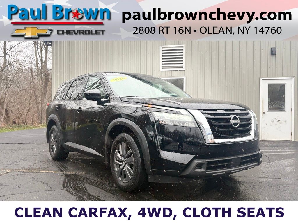 Super Black 2024 Nissan Pathfinder S 4WD SUV / Crossover All-Wheel Drive 9-Speed Automatic