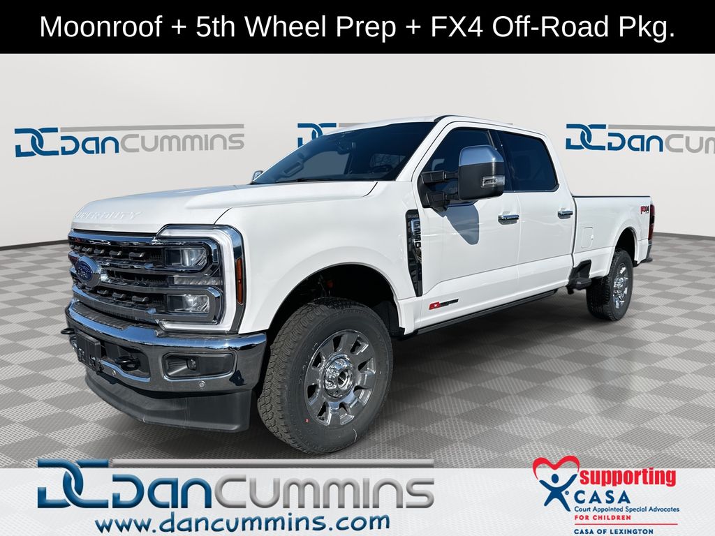 Star White Metallic Tri-Coat 2025 Ford F-250 Super Duty King Ranch Crew Cab 4WD Pickup Truck Four-Wheel Drive Automatic