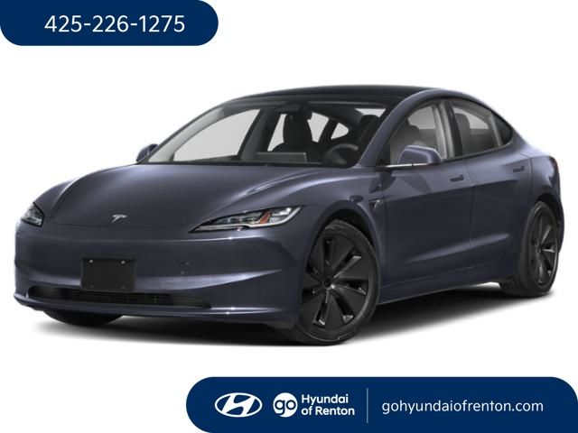 Stealth Gray 2024 Tesla Model 3 Sedan All-Wheel Drive 1-Speed Automatic