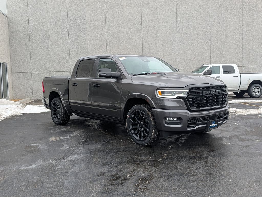 Gray (Granite Crystal Metallic Clearcoat) 2026 RAM 1500 Limited Crew Cab 4WD Pickup Truck Four-Wheel Drive 8-Speed Automatic