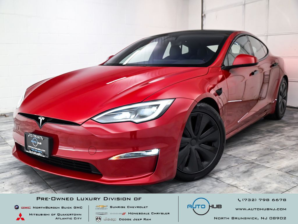 Red Multi-Coat 2023 Tesla Model S Standard Range AWD Sedan All-Wheel Drive 1-Speed Automatic