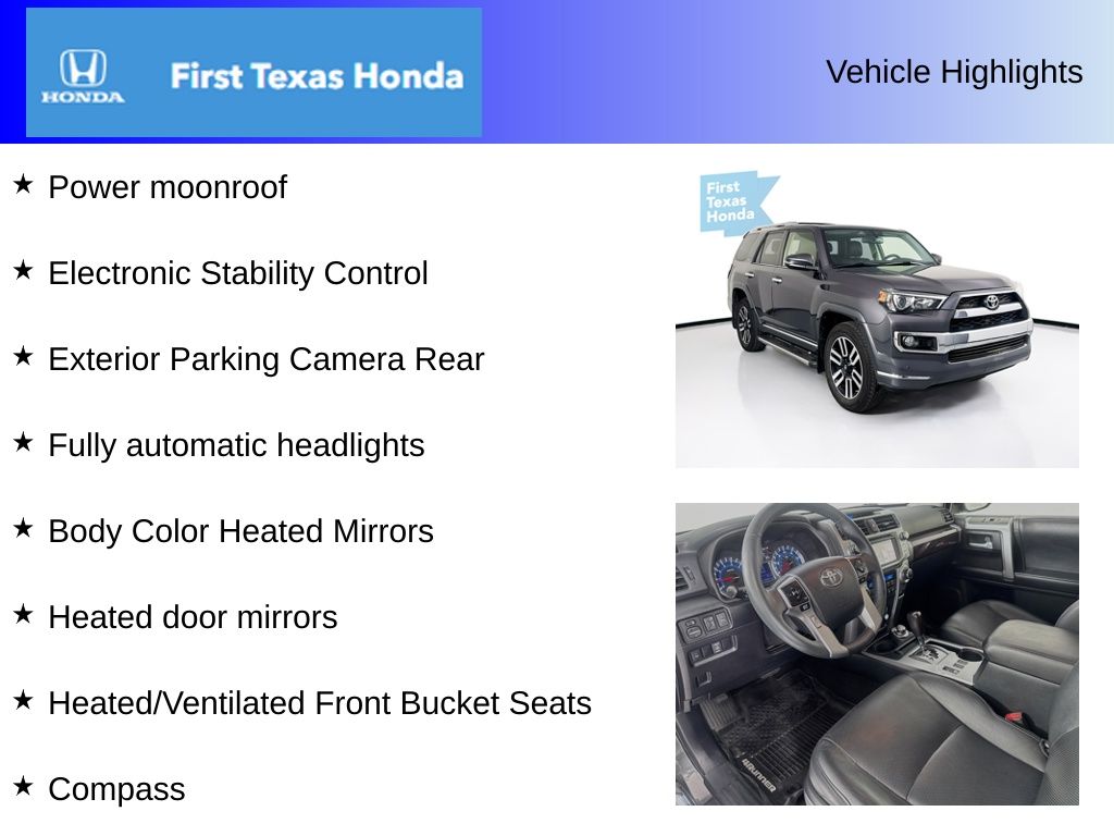 Used Car 2019 Toyota 4runner  Limited For Sale In Austin, Texas
