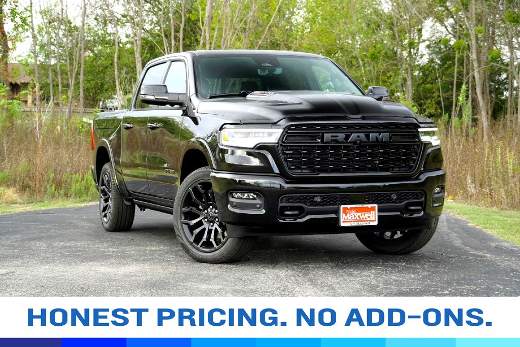 Diamond Black Crystal Pearlcoat 2026 RAM 1500 Limited Crew Cab 4WD Pickup Truck Four-Wheel Drive 8-Speed Automatic