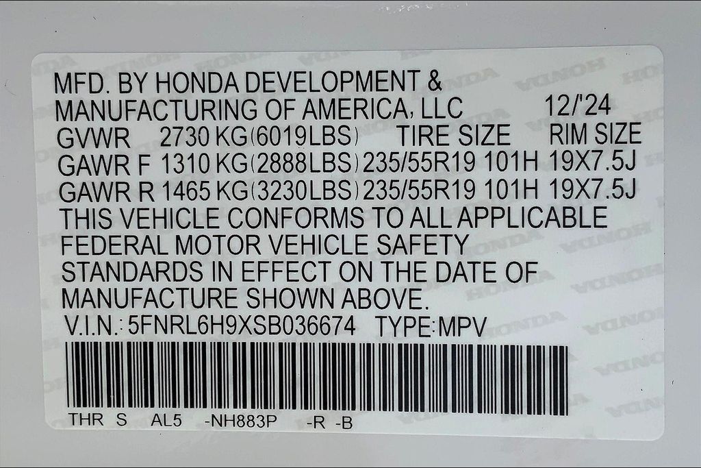 2025 Honda Odyssey Elite 13