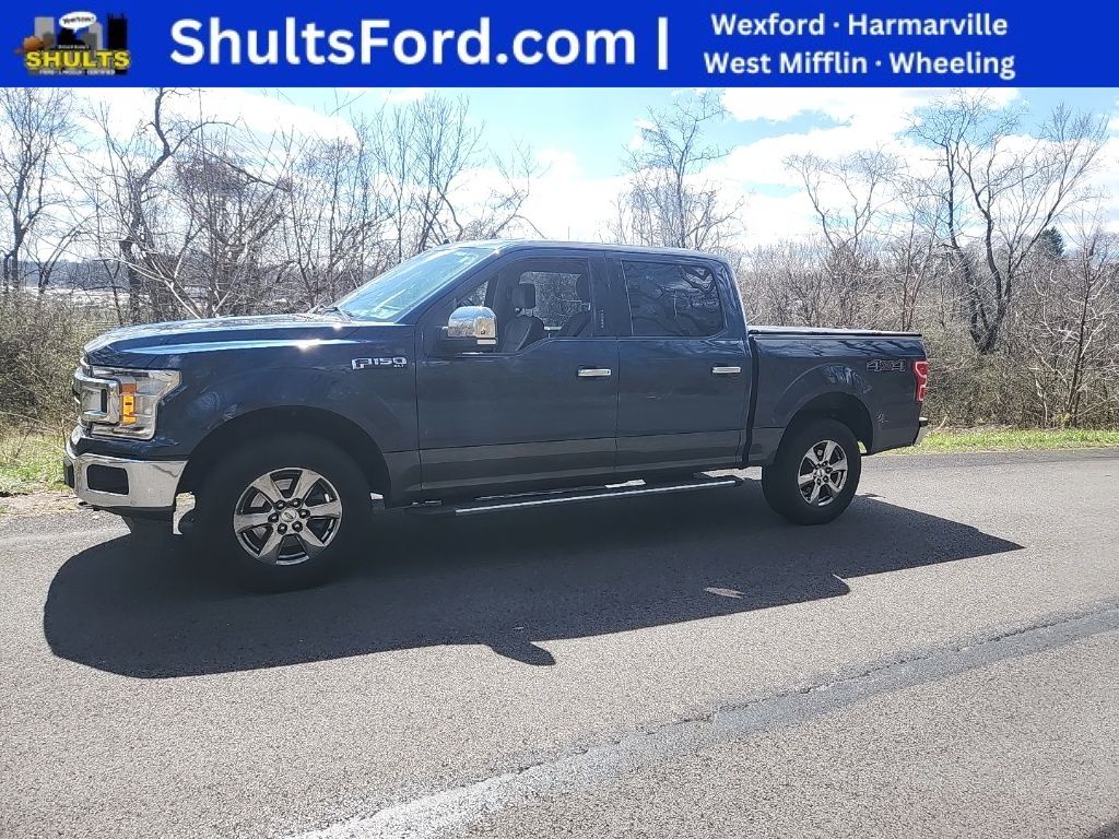 Blue 2020 Ford F-150 XLT SuperCrew 4WD Pickup Truck Four-Wheel Drive Automatic